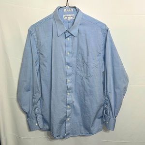 Burberry chambray button up shirt dress shirt 17 34/35